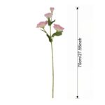 Silk Lisianthus 4 Heads - 46-YWMR2006 artificial flower size and dimensions