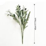 Silk olive branch 50-YWMR3005, size and stem length reference