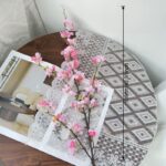 Silk Cherry Blossom 2 Forks - 53-YWMR5000 artificial flower size and dimensions