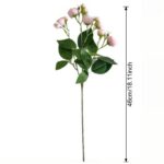 Silk Rose 12 Heads - 54-YWMR4002 artificial flower size and dimensions