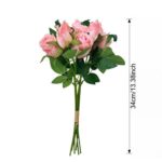 Silk Rose 12 Heads - 70-YWMR9001 artificial flower size and dimensions