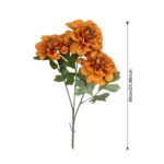 Silk Peony 3 Heads - 39-TJMY3003 artificial flower size and dimensions