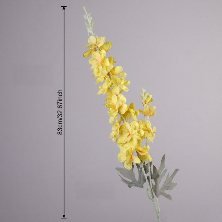 Silk Delphinium 2 Forks - 84-YWSY3000 artificial flower size and dimensions
