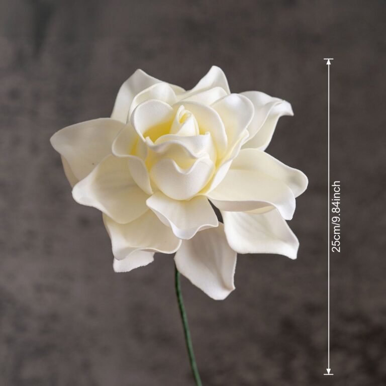 EVA Gardenia - 87-AQPJ1006 artificial flower size and dimensions