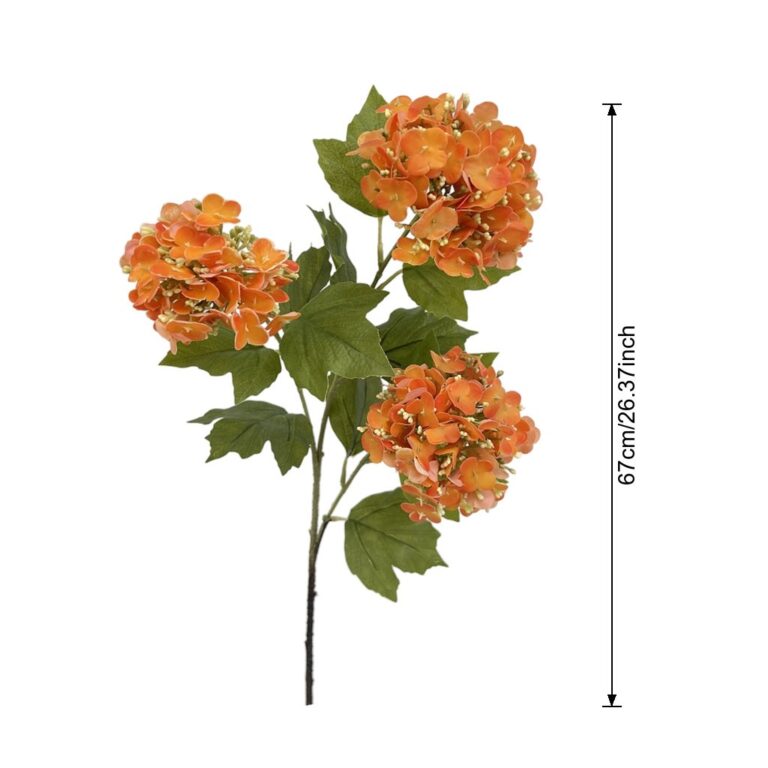 Realistic faux wedding flowers bouquet featuring multi-headed artificial flower hydrangeas.