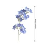 Blue artificial flower spray for wedding decor, simulating real touch wedding flowers.