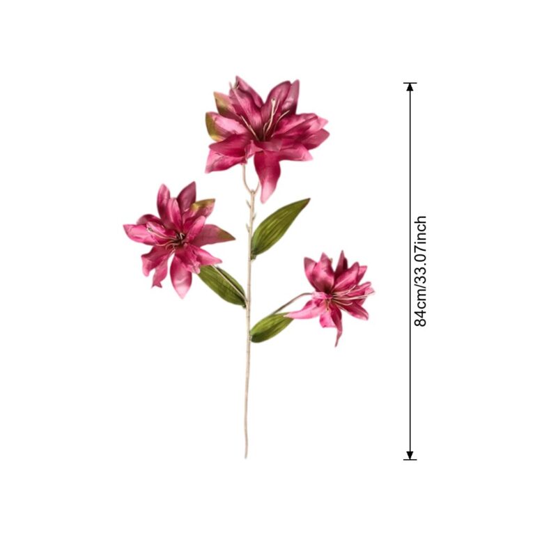 Realistic faux lily cluster, perfect as an artificial flower for durable wedding decor.