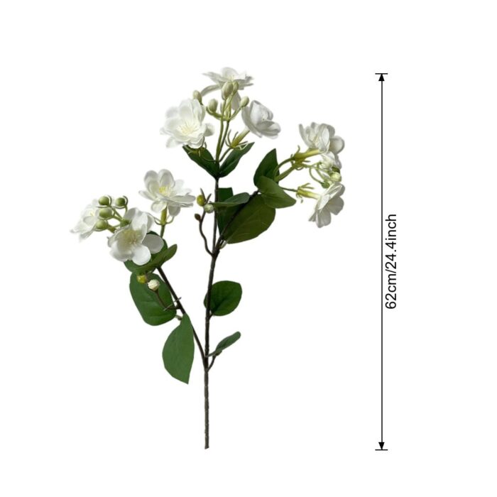 Bundle of silk white jasmine blooms, ideal artificial flower decor for wedding arches and centerpieces.