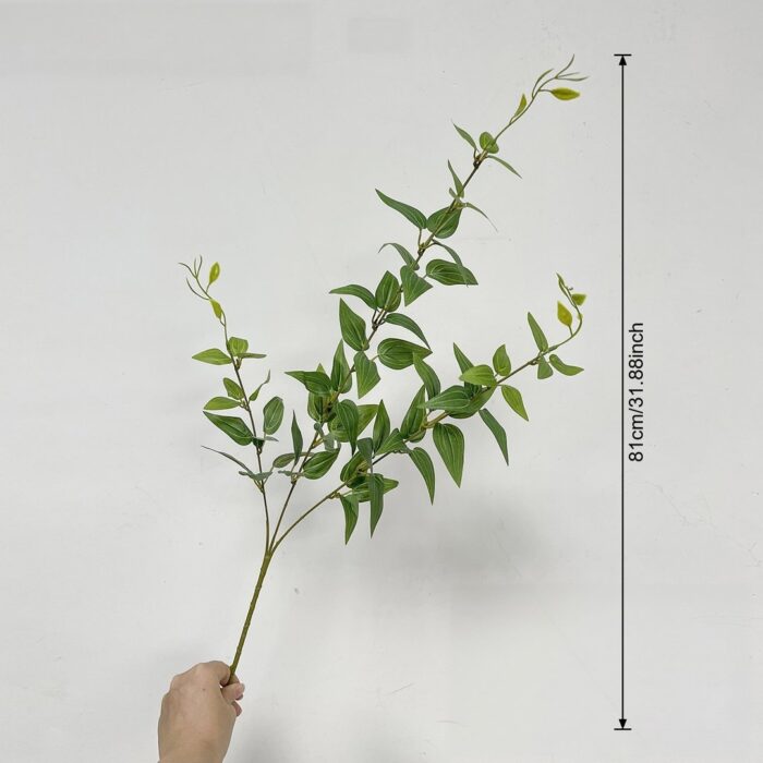 Realistic artificial flower leaf branch, perfect faux wedding flowers for permanent decor accents.