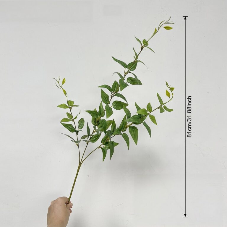 Realistic artificial flower leaf branch, perfect faux wedding flowers for permanent decor accents.