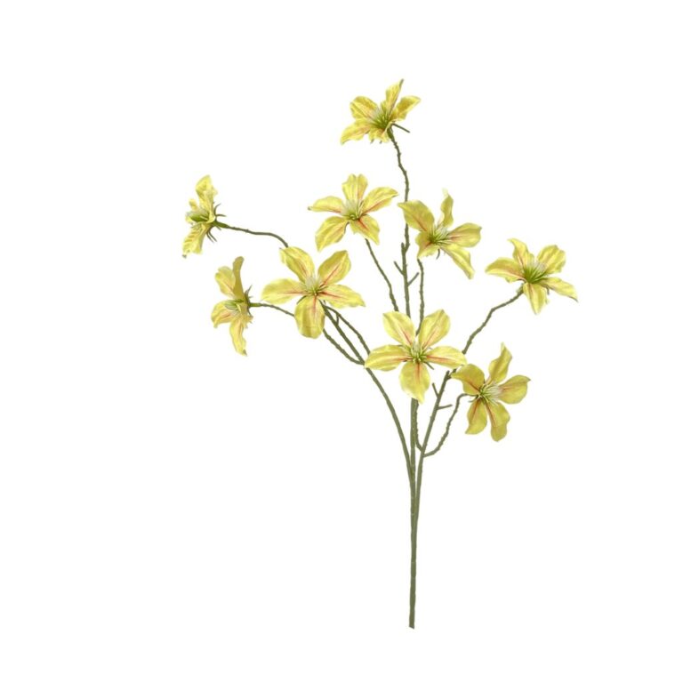 Bouquet of faux clematis flowers, ideal for real touch wedding floral arrangements.