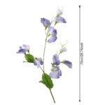Realistic artificial flower spray of purple sweet peas, ideal faux wedding flowers for decor.