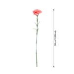 Artificial flower carnation stem, ideal for realistic faux wedding flowers decor arrangements.