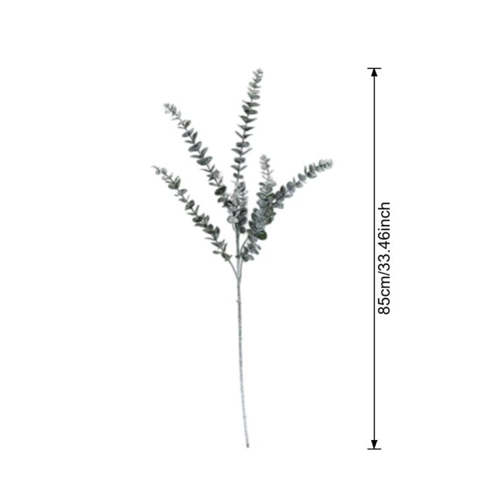 Realistic faux eucalyptus flower spray for wedding decor and floral arrangements.