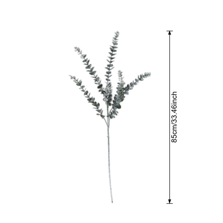 Realistic faux eucalyptus flower spray for wedding decor and floral arrangements.