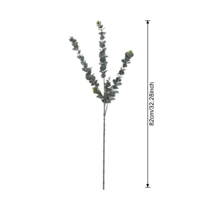 Realistic faux eucalyptus branches designed for wedding and floral decor arrangements.