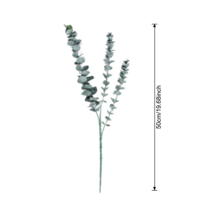 Real touch faux eucalyptus branches, perfect artificial flower decor for wedding arrangements.