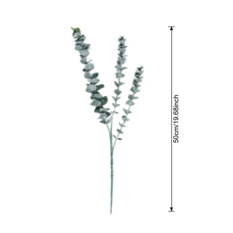 Real touch faux eucalyptus branches, perfect artificial flower decor for wedding arrangements.