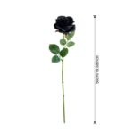 Black silk rose bouquet, a realistic artificial flower designed for wedding decor.