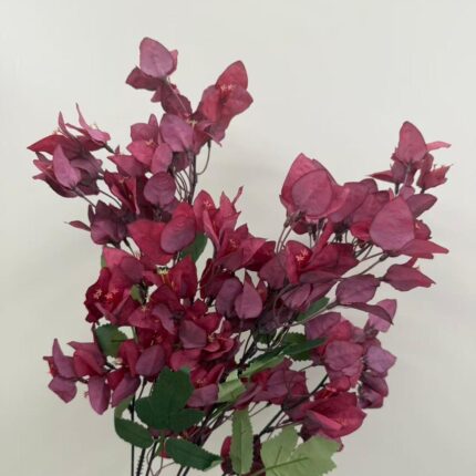 Silk bougainvillea YY3009 in red, a bunch of 90 cm three-fork stems